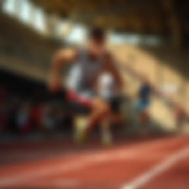 A historical depiction of running and jumping events in ancient cultures