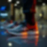 Showcasing Hummel Footwear Stylish Hummel footwear showcased on a sleek surface.