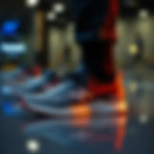 Showcasing Hummel Footwear Stylish Hummel footwear showcased on a sleek surface.