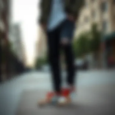 Casual outfit paired with Hummel shoes in an urban setting.