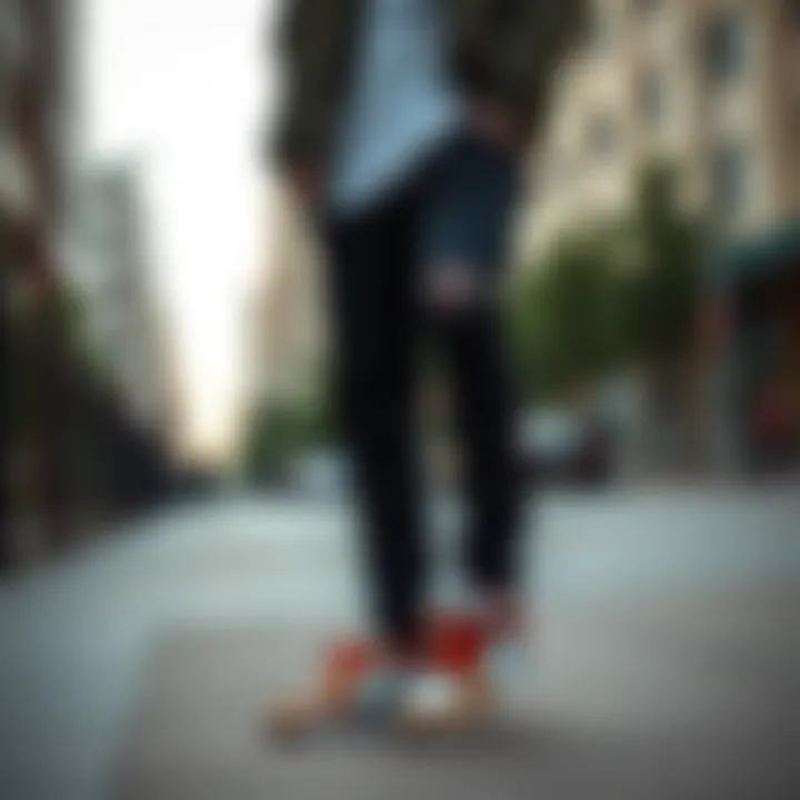 Casual outfit paired with Hummel shoes in an urban setting.