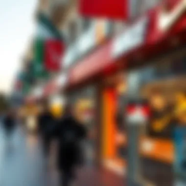 Map highlighting Nike outlet locations in Istanbul