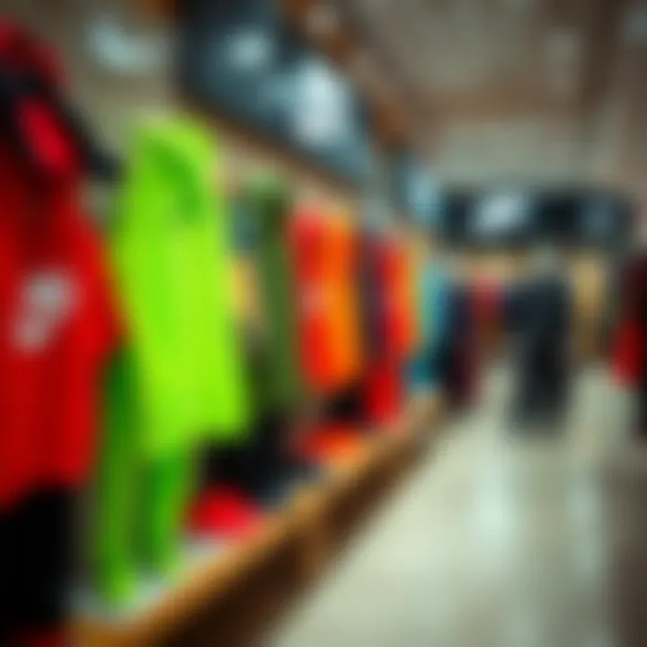 Variety of Nike athletic wear on display