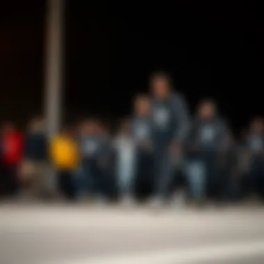 Community Embracing Adidas Trends Community gathering featuring Adidas sports fashion trends