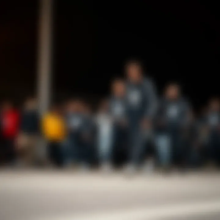 Community Embracing Adidas Trends Community gathering featuring Adidas sports fashion trends