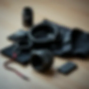 Flat lay of Jack and Jones Core accessories for sportswear