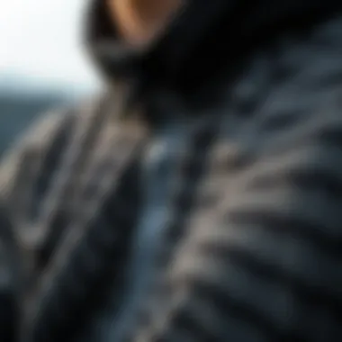 Close-up of fabric texture in Jack and Jones Core activewear