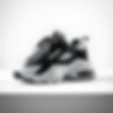 Stylish chunky sneakers displayed on a minimalist background