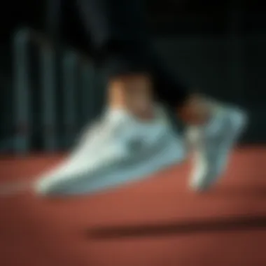 Athlete wearing Lacoste shoes during workout