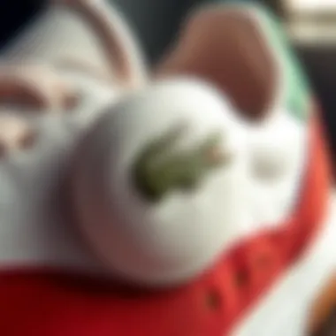 Close-up of Lacoste Partner Retro sneaker's cushioning