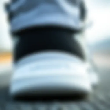 Close-up of the cushioning technology in Lacoste Powercourt shoes.