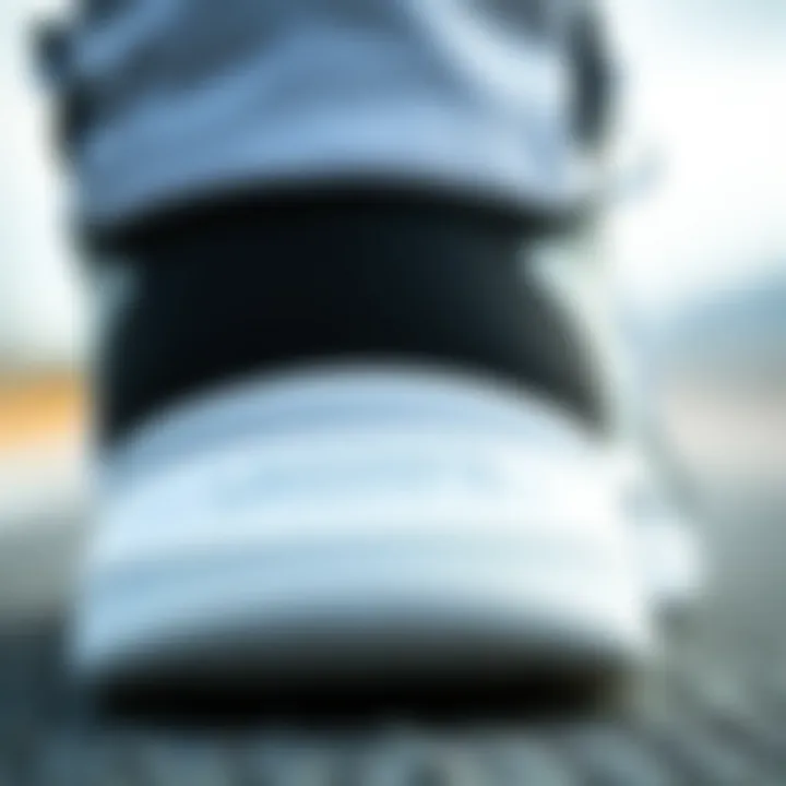 Close-up of the cushioning technology in Lacoste Powercourt shoes.