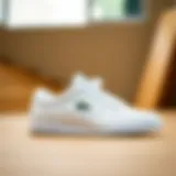 Elegant design of Lacoste Powercourt footwear showcasing premium materials.