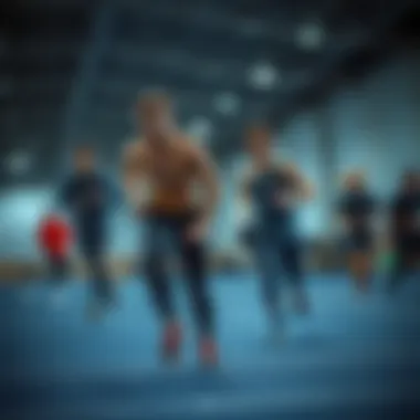 Men Engaging in Sports with Leggings Men engaging in various sports wearing leggings