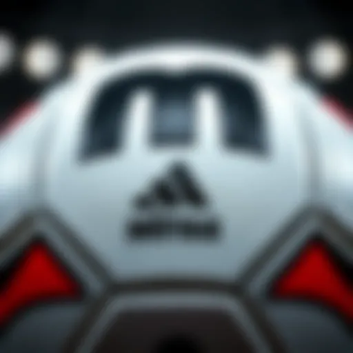 Detailed view of a Minsa football showcasing its texture and stitching