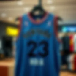 Stylish NBA replica jersey on display