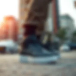 Stylish Nike Air Force boots in an urban setting