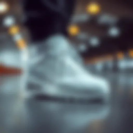 Design Elements of Nike Air White Sports Shoes Stylish overview of Nike Air white sports shoes highlighting design elements