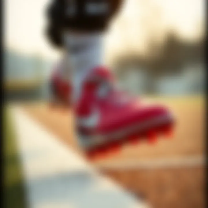 Dynamic performance of Nike Air Zoom children's cleats in action