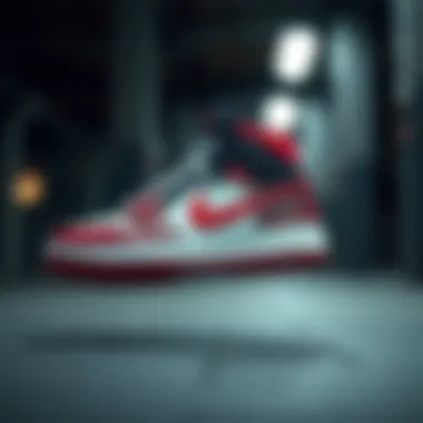 Dynamic Air Jordan sneaker featuring bold colors and innovative design