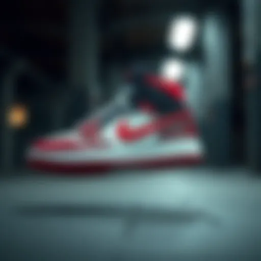 Dynamic Air Jordan sneaker featuring bold colors and innovative design