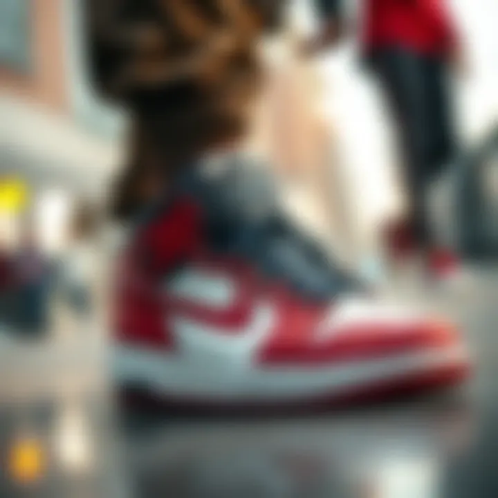 Street style featuring Air Jordan sneakers paired with urban fashion