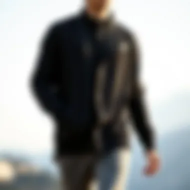 Elegant black Nike cardigan showcasing innovative design