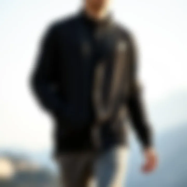 Elegant black Nike cardigan showcasing innovative design