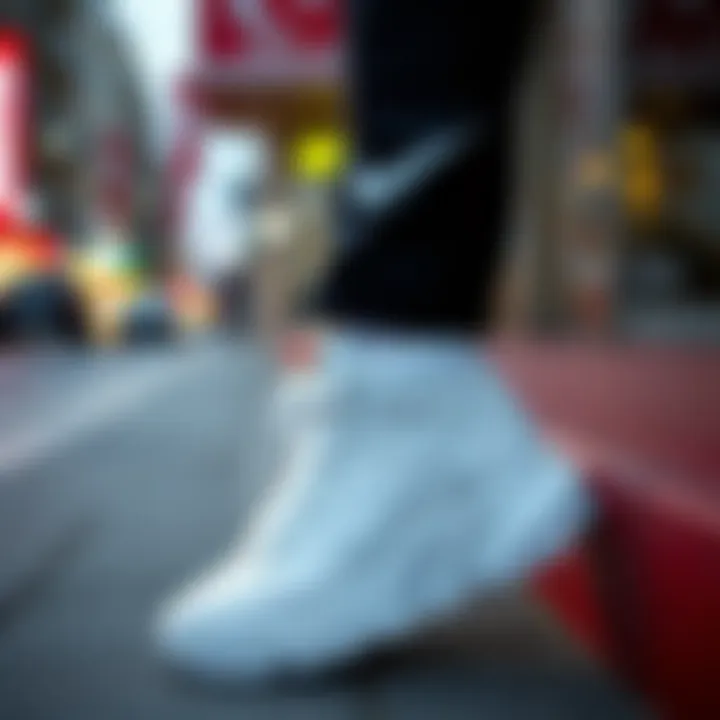 Fashionable Street Style with Nike White Bots Fashionable street style incorporating Nike white bots