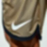 Close-up of the fabric texture of Nike Challenger shorts