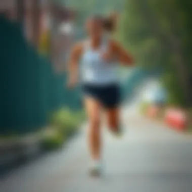 Nike Challenger shorts showcased in an outdoor running environment