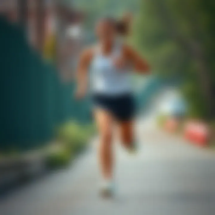 Nike Challenger shorts showcased in an outdoor running environment