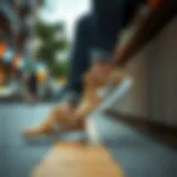 Stylish Nike footwear in an urban setting