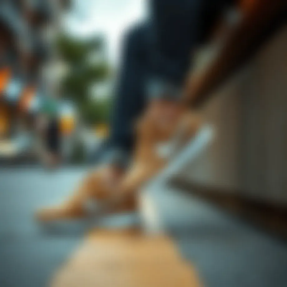 Stylish Nike footwear in an urban setting