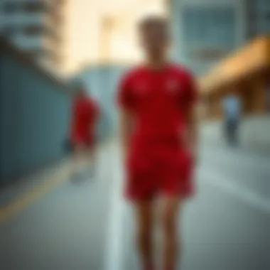 Stylish presentation of Nike Galatasaray shorts paired with sporty attire