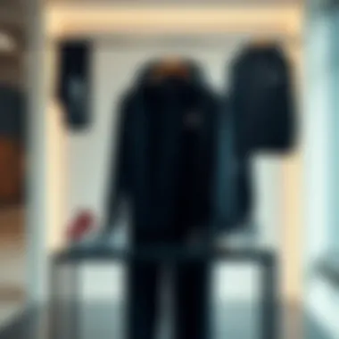 A stylish arrangement of Nike Jordan tracksuit pieces on a modern backdrop