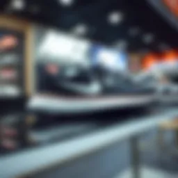 Stylish Nike footwear on display