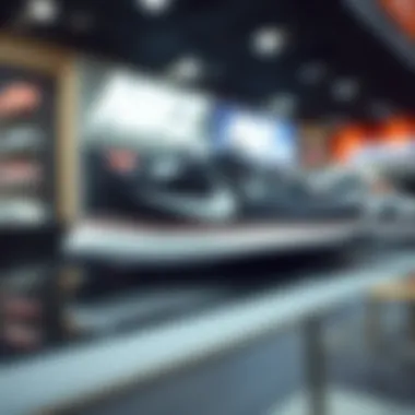 Stylish Nike footwear on display