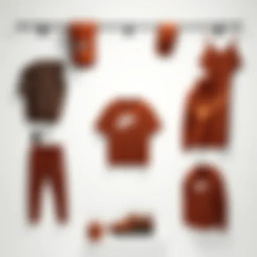 Showcasing Nike's Brown Sports Apparel Collection Nike's brown sports apparel collection displayed on a minimalistic background
