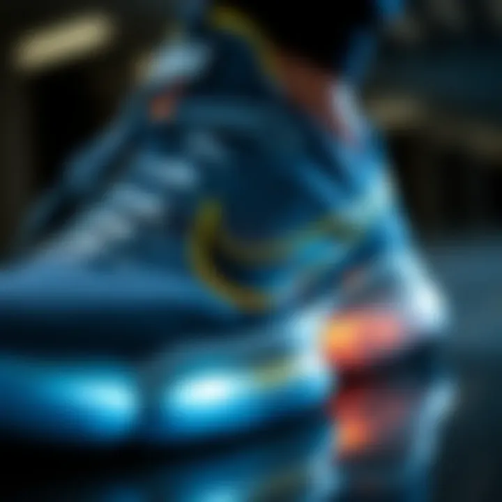 Close-up of innovative technology used in Nike Kobe footwear.