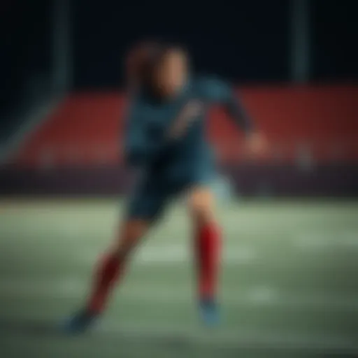 Dynamic athlete showcasing Nike Krampon Elite on the field