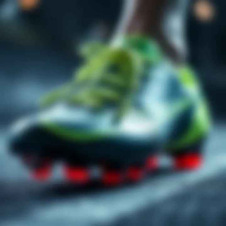 Close-up of the technology used in the Nike Mercurial Krampon for enhanced performance.