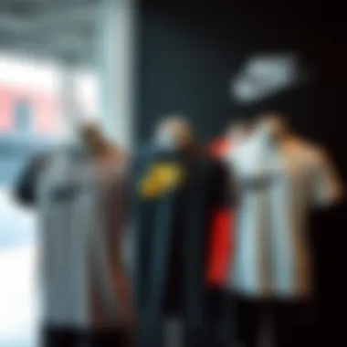 Stylish display of various Nike t-shirt designs