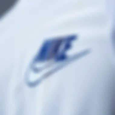 Close-up of Nike t-shirt fabric technology