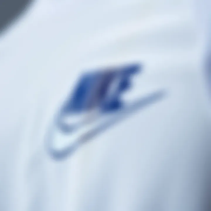 Close-up of Nike t-shirt fabric technology