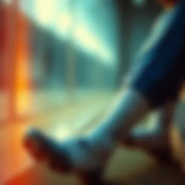 Athlete relaxing post-workout while wearing Nike sports socks