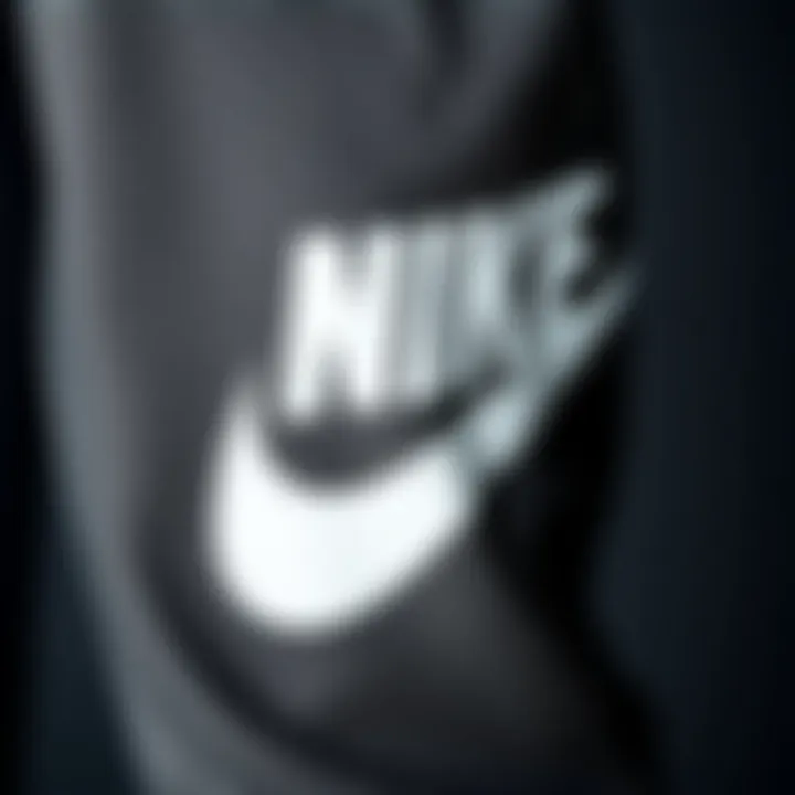 Close-up of Nike sweatpants fabric and design details