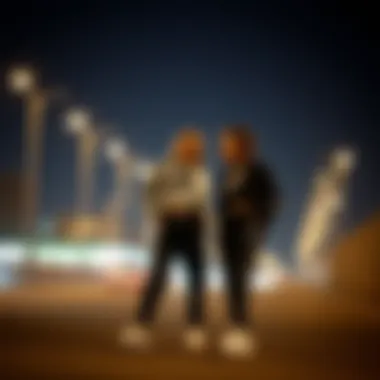 Fashionable outfit combination featuring Nike sweatpants