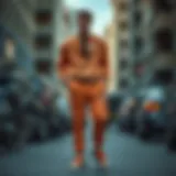 Stylish Nike sweatpants showcased in an urban setting