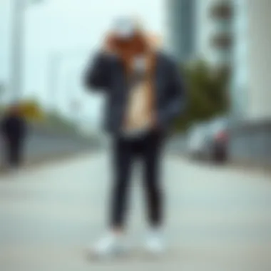 Fashionable outfit paired with Nike Tekno footwear